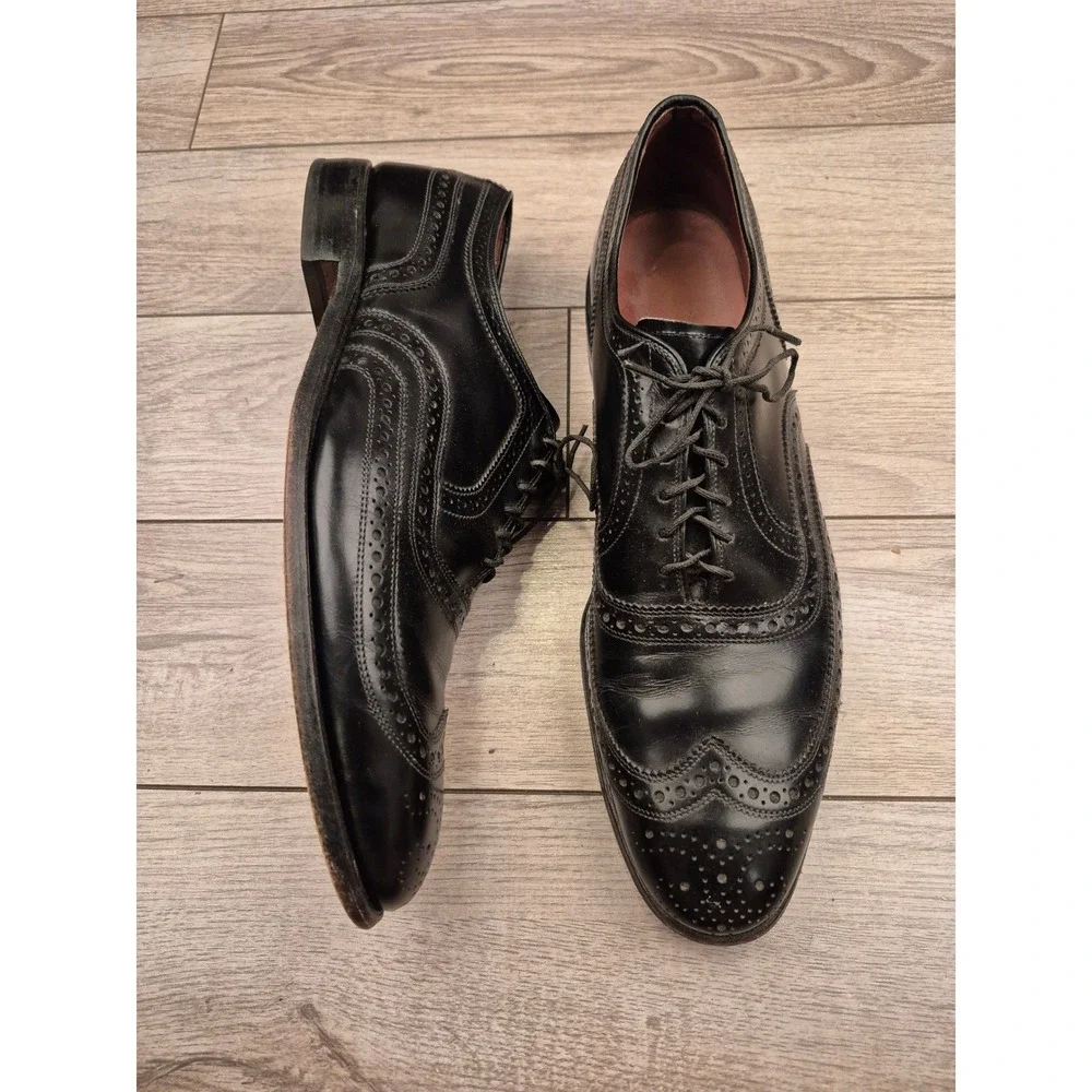 Allen Edmonds McAllister Wingtip Oxford Black Leather Dress Shoes Mens Sz 11.5 A